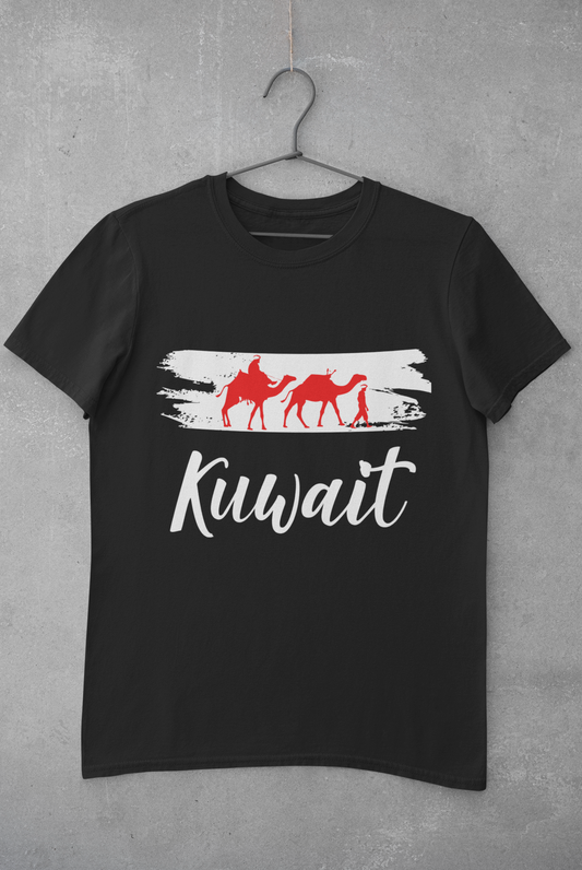 Kuwait T-Shirt with Camel graphic design - Kuwait Souvenirs